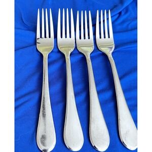 Oneida ICARUS‎ Glossy Set of 4 Dinner Forks Stainless Flatware 8" Heavy Quality